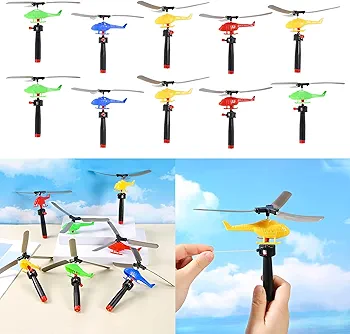 Express Deals Hub:Pull Line Helicopter Toy for Kids Fly Drawstring Small Plane Outdoor Draw Rope Take Off Interactive Educational Toys Gift
