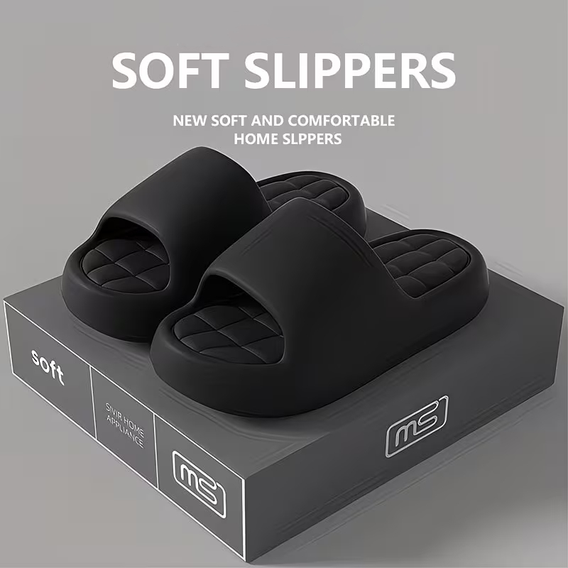 Women Summer Slippers Bathroom Shower Shoes Thick Soft Sole Non Slip House Slippers Men Fashion Lightweight Beach Sandals