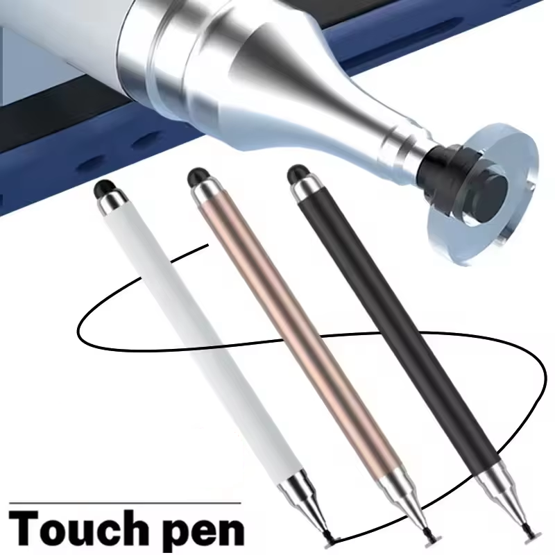 Touch Pen Stylus Pen 2 In 1 Universal Capacitive Touch Screen Stylus Touch Pencil Dual Tip Silicone Disc Stylus Pen for Android Tablet Mobile Laptop Drawing Writing No Charging Required