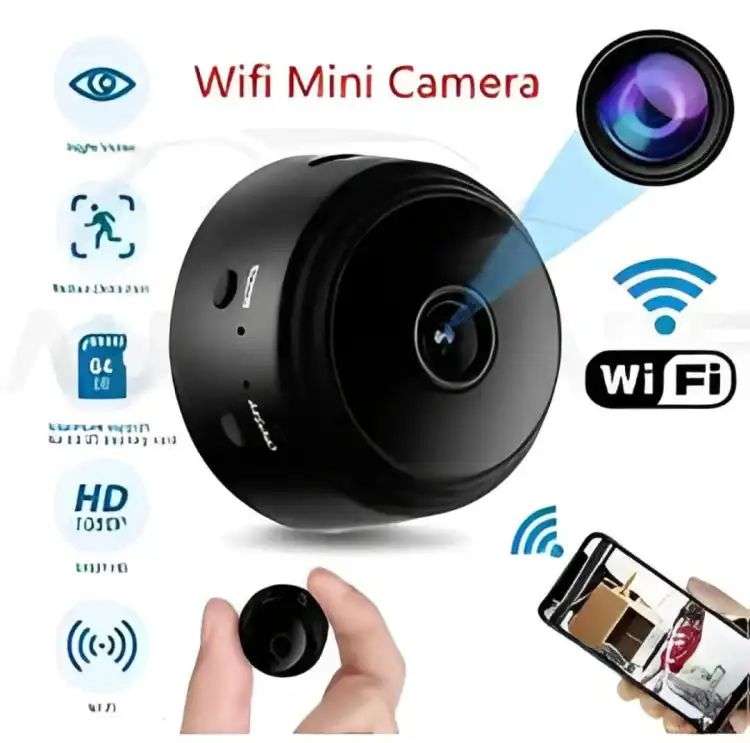 WIFI A9 HD 1080P Wireless Webcam Mini 2K Webcam Manual 360° Rotating Camera  for Live Meeting Work or Home/SD Card