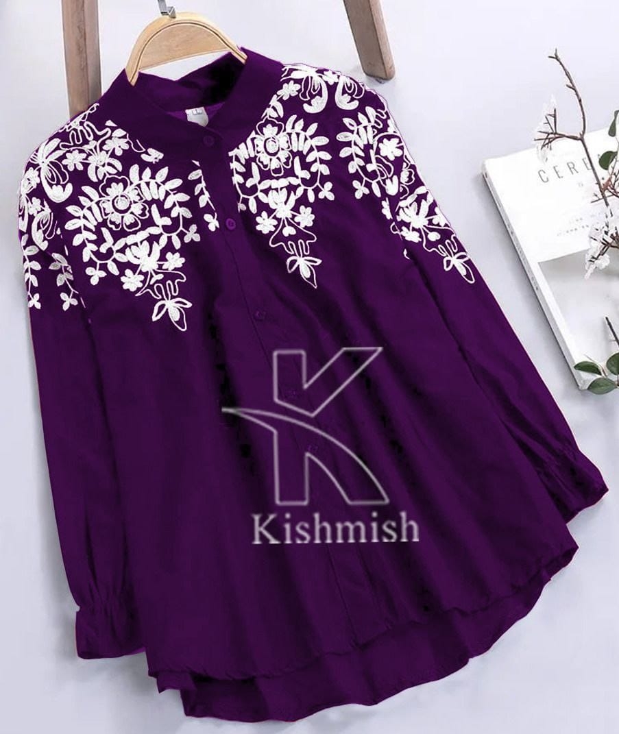 Comfortable And Stylish Kurti With Embroidery Designs Beautiful Sleeves Design Favourite Collection Of For Girls /women