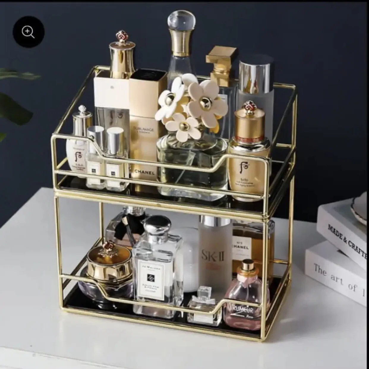 Luxury Nordic Style Simple Cosmetics Perfume Desktop Brass Storage Box Skin  Care Mask Dressing Table Princess Finishing Rack,Nordic Style Simple  Cosmetics Perfume Desktop Brass Storage Box Skin Care Mask Dressing Table  Princess