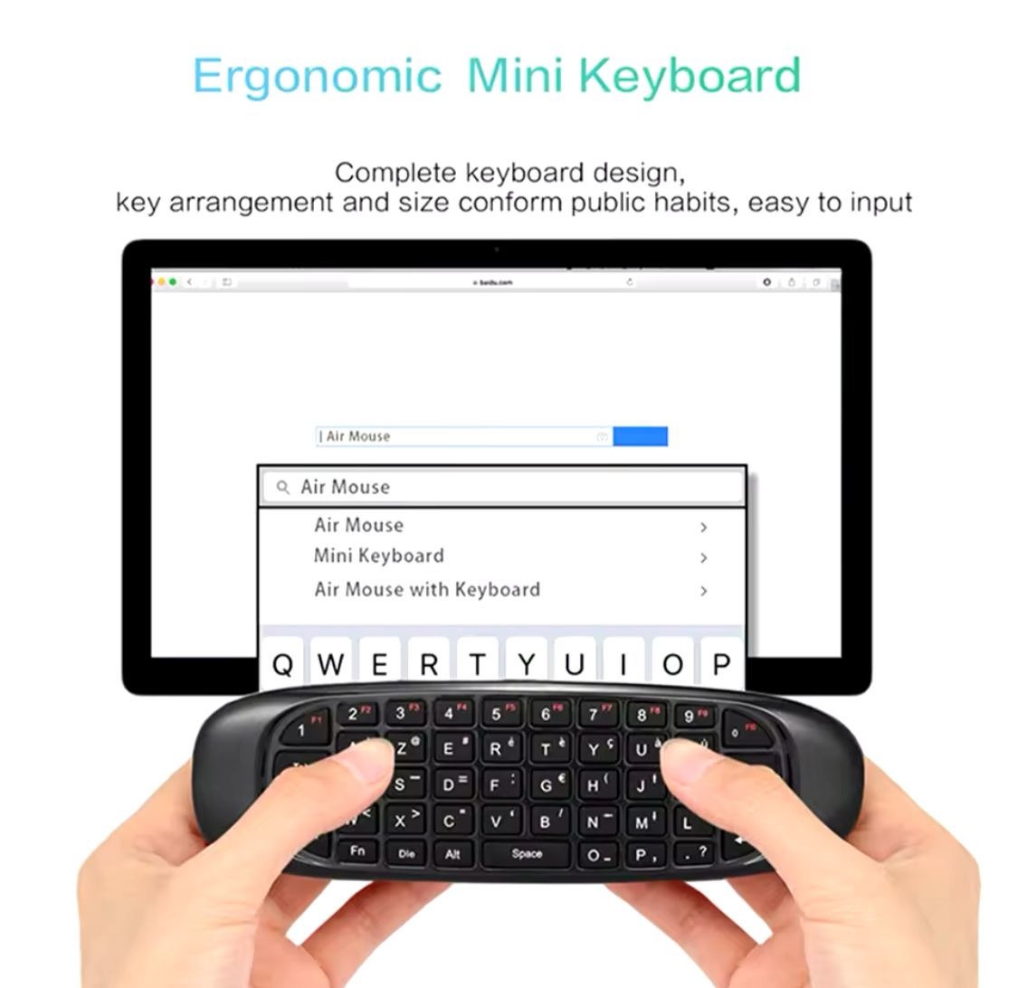 C120 RGB 7 BACKLIGHT VOICE AIR MOUSE FULL WIRELESS KEYBOARD 2.4GHz GYRO 360 VOICE CONTROL MIC