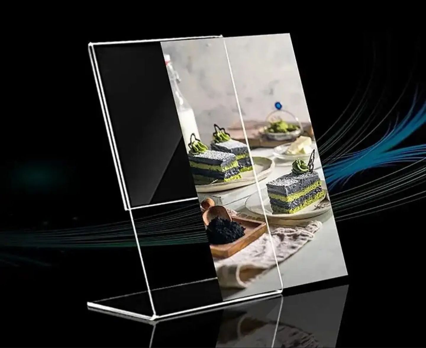 Photo Frame Display Stand Customize Neon Light Photo Frame stand brochure stand Leaflet display ...