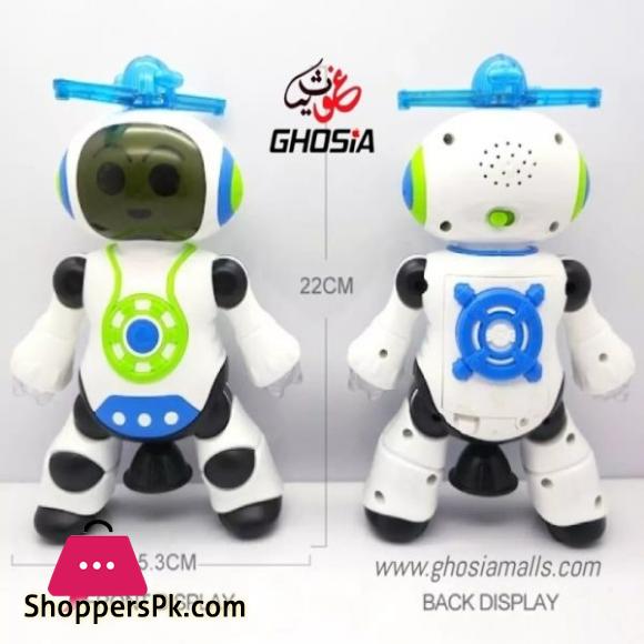 Dancing robot with music, light & 360° moving function for kids