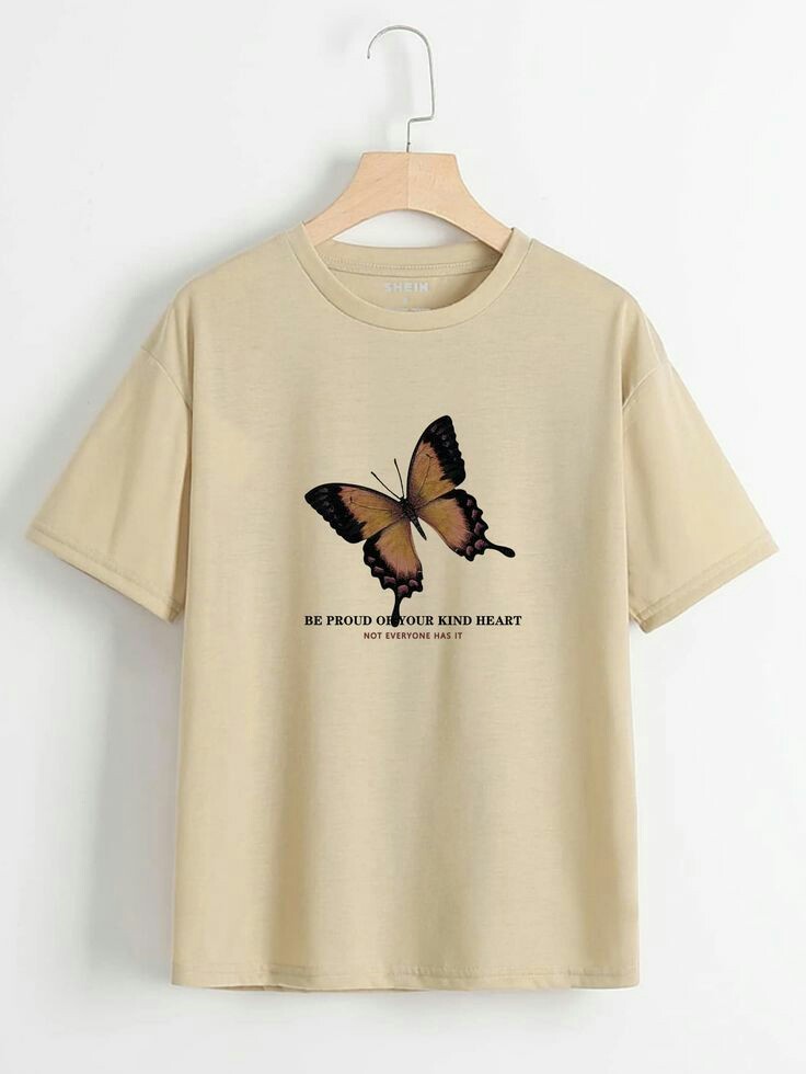 Half sleeve beige color t shirt for women's washible print