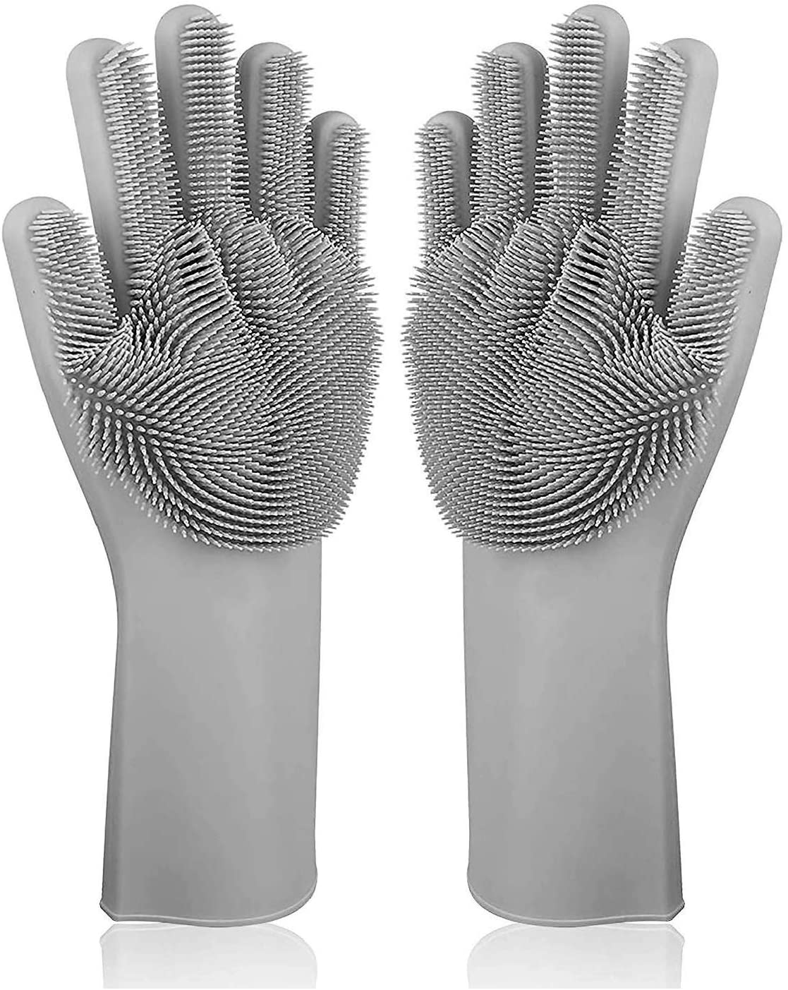 Magic Silicone Dishwashing Gloves with Bristles - photo 4