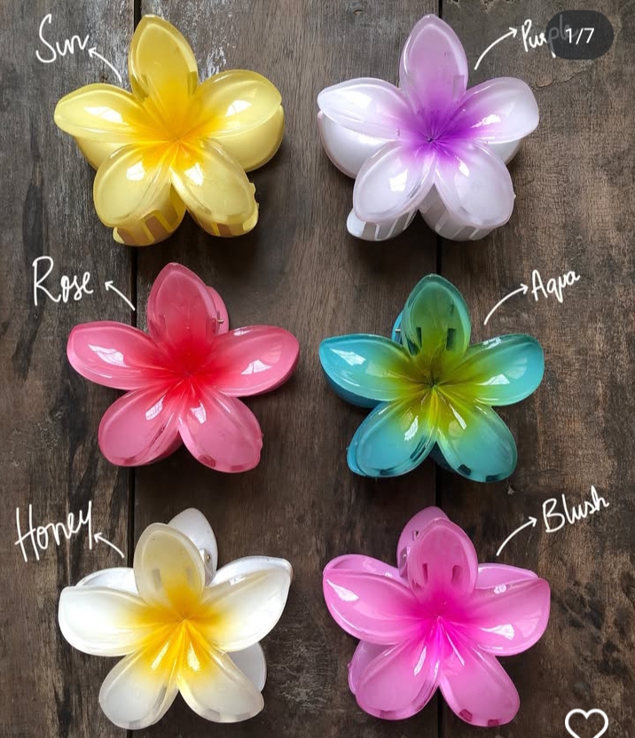 3 Flower claws / trending flower claws for girls / flower claws gift for her / flower catchers for women / korean style catcher / Trendy matching catcher for bestiees / women Fashion hair accessories / AR kanyal Collection