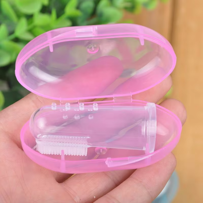 Baby Tooth Brush Silicone Baby Finger Tooth Brush Extra Soft Safe Baby Teether High Quality Toothbrush Children Toothbrush Transparent Finger Toothbrush For Kids Baby Infant