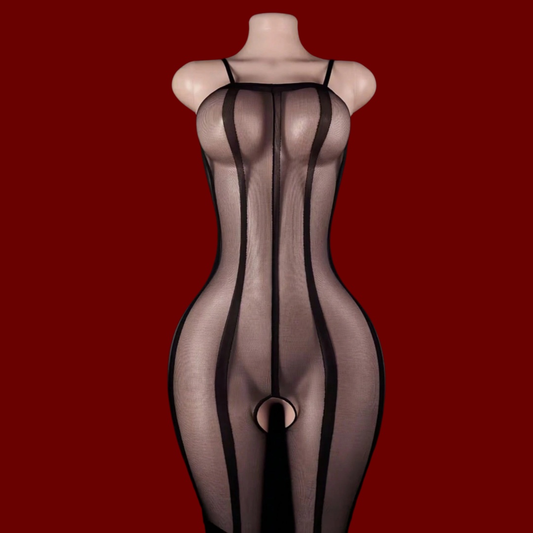 Open Crotch Bodystockings  Adult Female Black Women Fishnet Lingerie Underwear Transparent Bodysuit Catsuit Cosplay Costumes