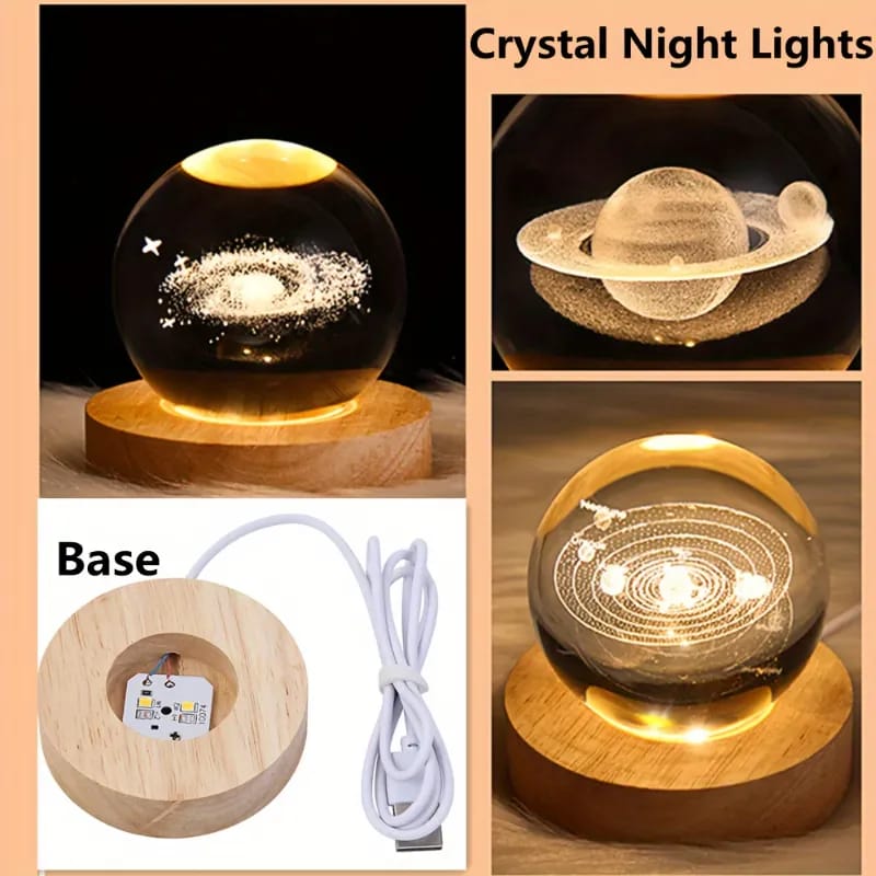 3D Crystal Ball Night Lamp