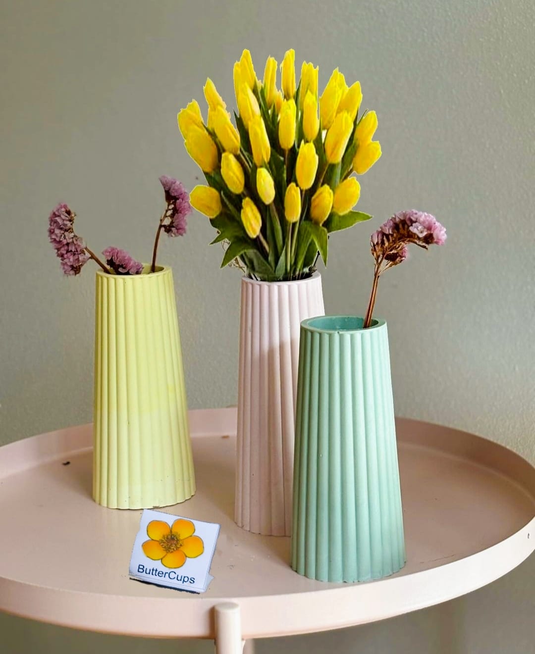 Beautiful Pack of 1 Aesthetic ceramic Vase 18cm | Baby colors | customize your own