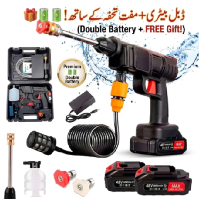 Car washer gun Powerful High Pressur Wireless Chargeable with double batteries