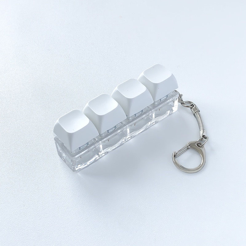 New 3 Keys Finger Keyboard Keycap Stress Relief Fidget Keychain Key Button Gadget Clicker Toy Adult