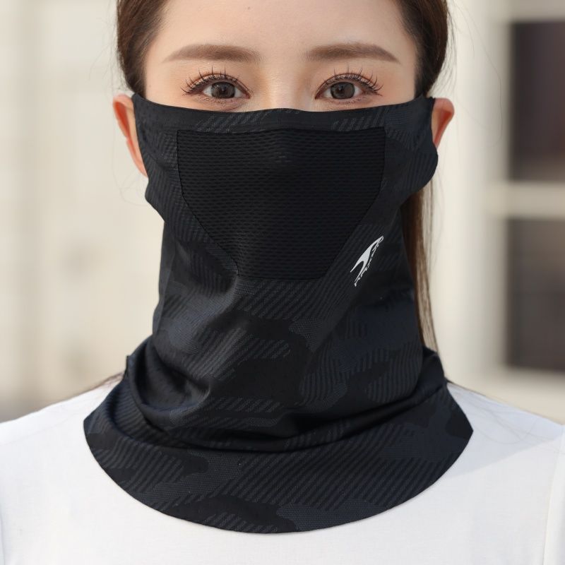 Neck Gaiter Cycling Sun Protection Face Mask Spring Summer Breathable Fishing Hiking Ear-Hanging Sport Unisex Cooling Face Cover