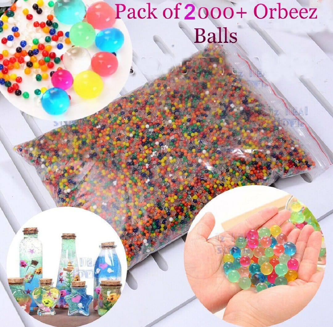 Pack of 2000 &20000 Colorful Water Beads Orbeez Water Expanding Jel Balls Hydrogen Balls Growing