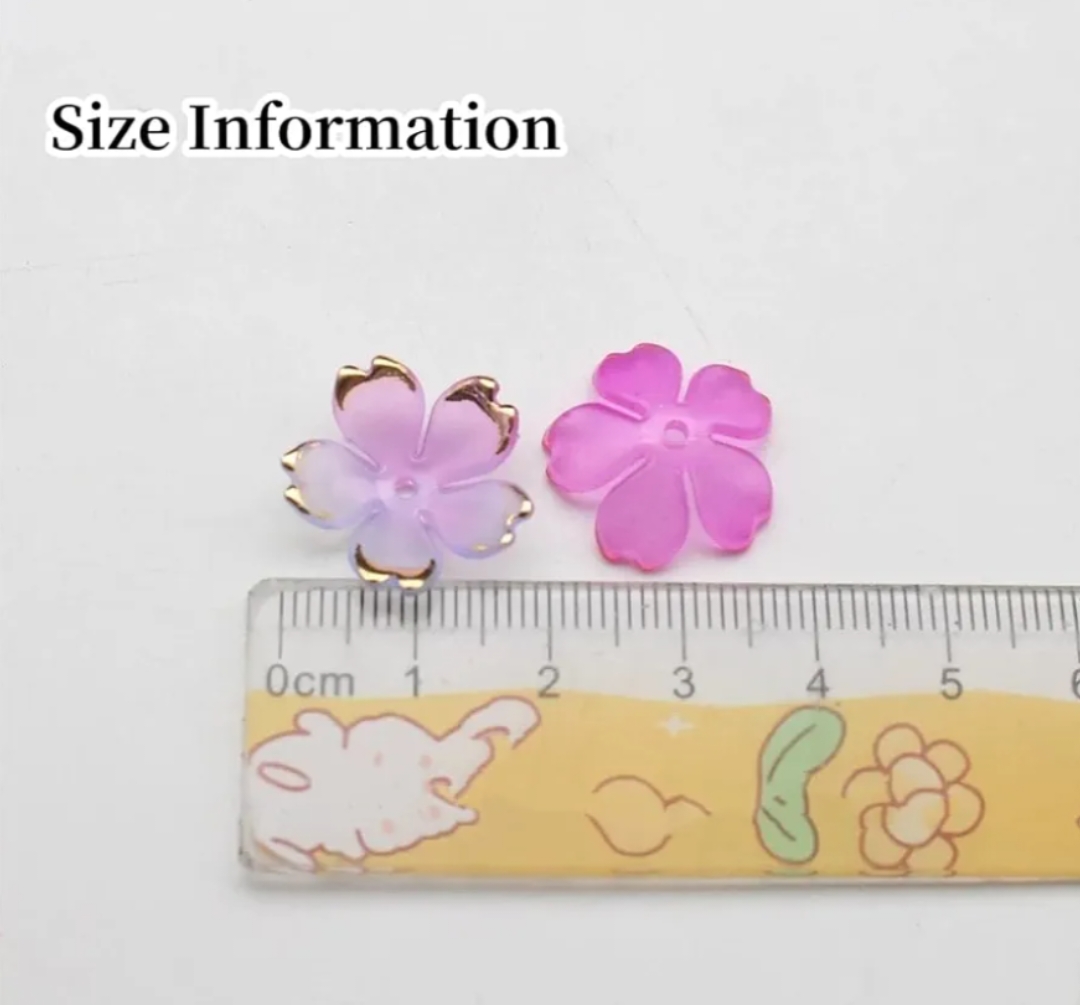 50pcs/100 Pcs  Vibrant Mixed Color Acrylic Flower Beads, 19mm - Ideal for DIY Jewelry & Women's Fashion Accessories Crafting, Charms for Jewelry Making