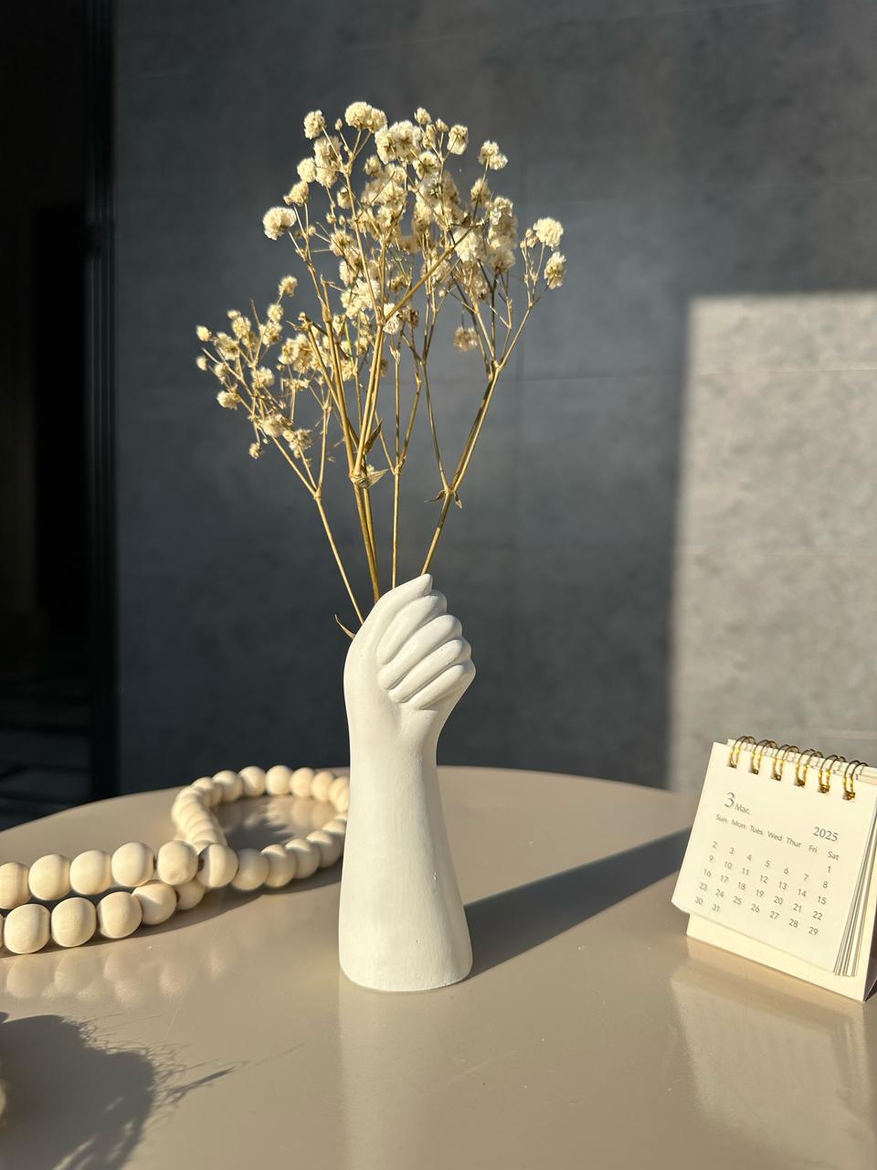 Hand vase, flower hand vase for home decoration, beautiful handmade vase, concrete vase, hand shaped vase for your home, home decor vase, cute hand vase
