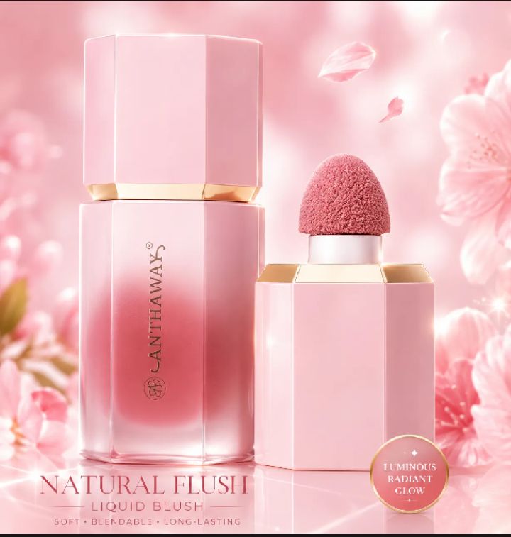 Liquid Blush & Lip Tint with Cushion Applicator – Long-Lasting Natural Glow