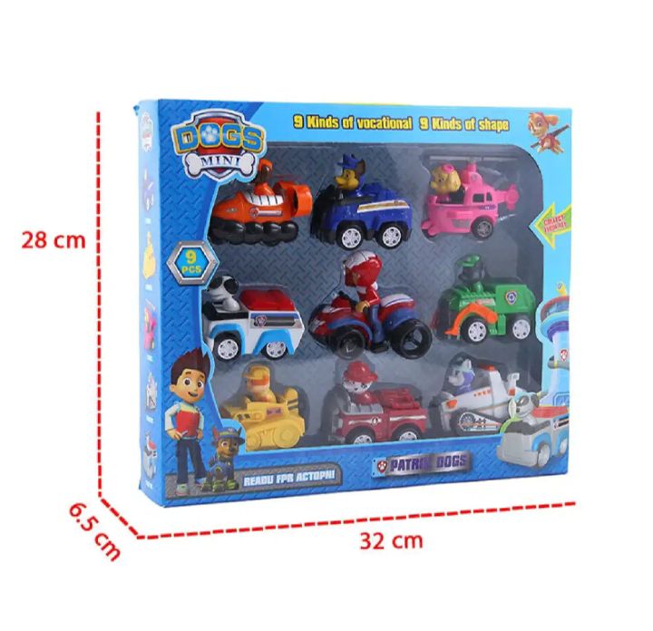 Paw patrol 9 figures action figures set with joints best cartoon charcters