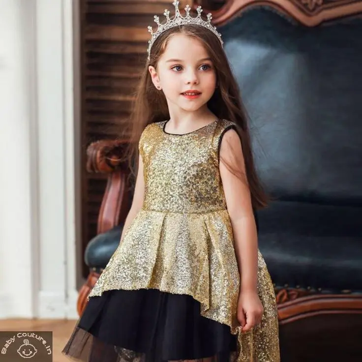 Gold sale baby dress