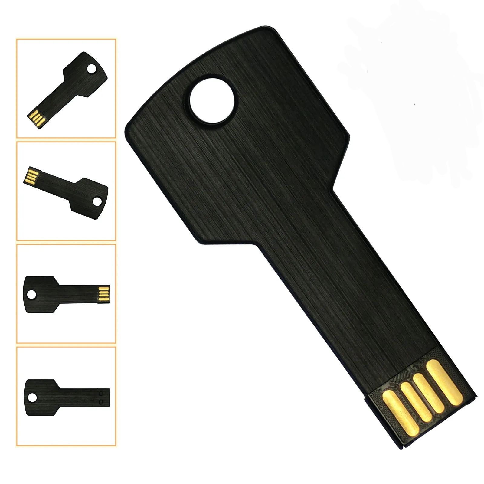 Golden Silver Memory Key Flash disk Metal key shape USB flash disk