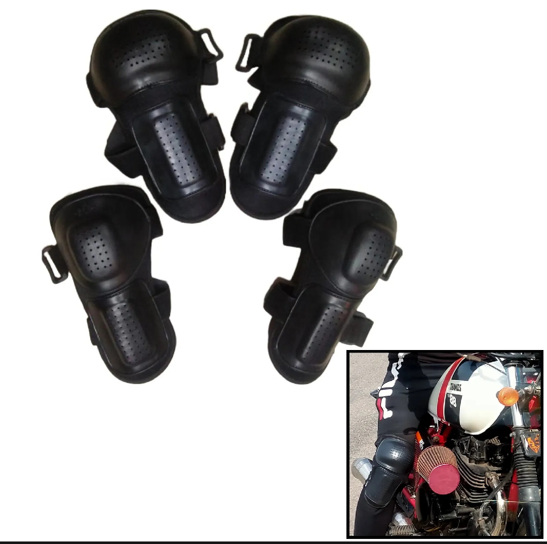 High-Quality Motorcycle Knee & Shin elbow Guards Protective Gear Set for Riding bike Safety - New knee pad