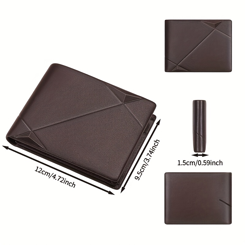 New Small Men's Wallet With Coin Pocket Card Slot Money Clip Dollar Banknote Slim Purse Cash Holder Bag A Metal Clamp