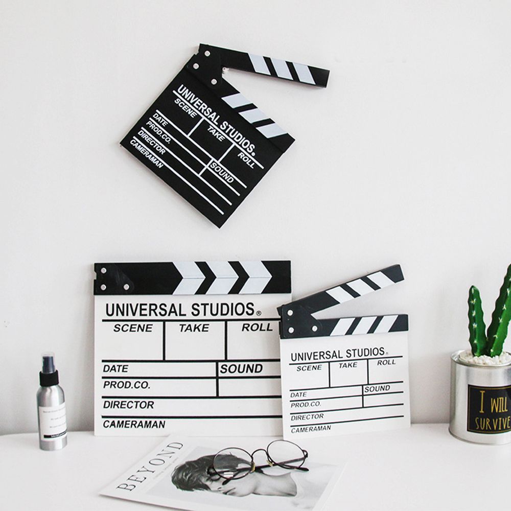 30 x 27cm Vlog Recording Photography Prop Director TV Movie Clapboard Clapperboard Video Scene