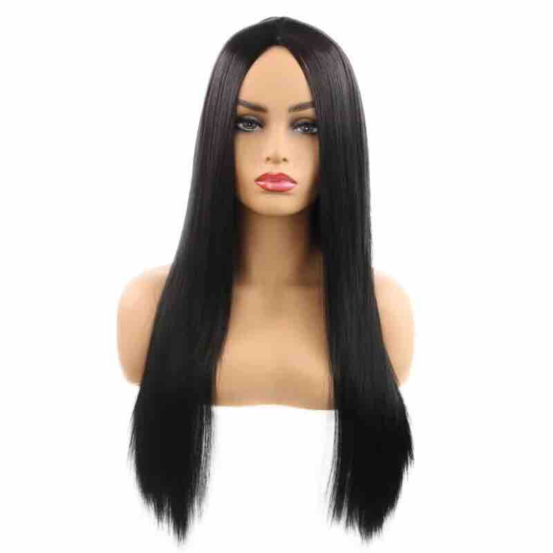 Full head wig for girls natural color
