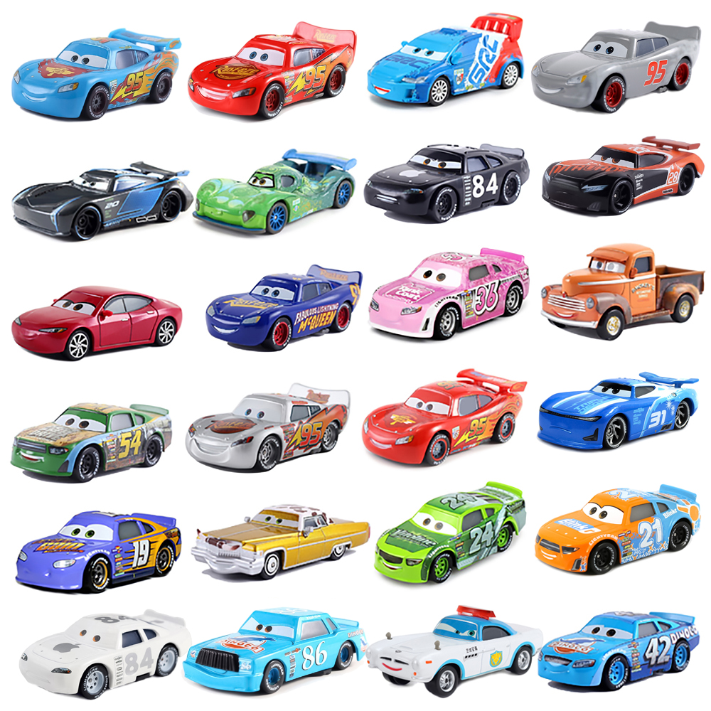 Cars 2 3 Lightning McQueen Bobby Swift Carla Veloso Smokey 1:55 Alloy Diecast Car Model Children’s Toy Car