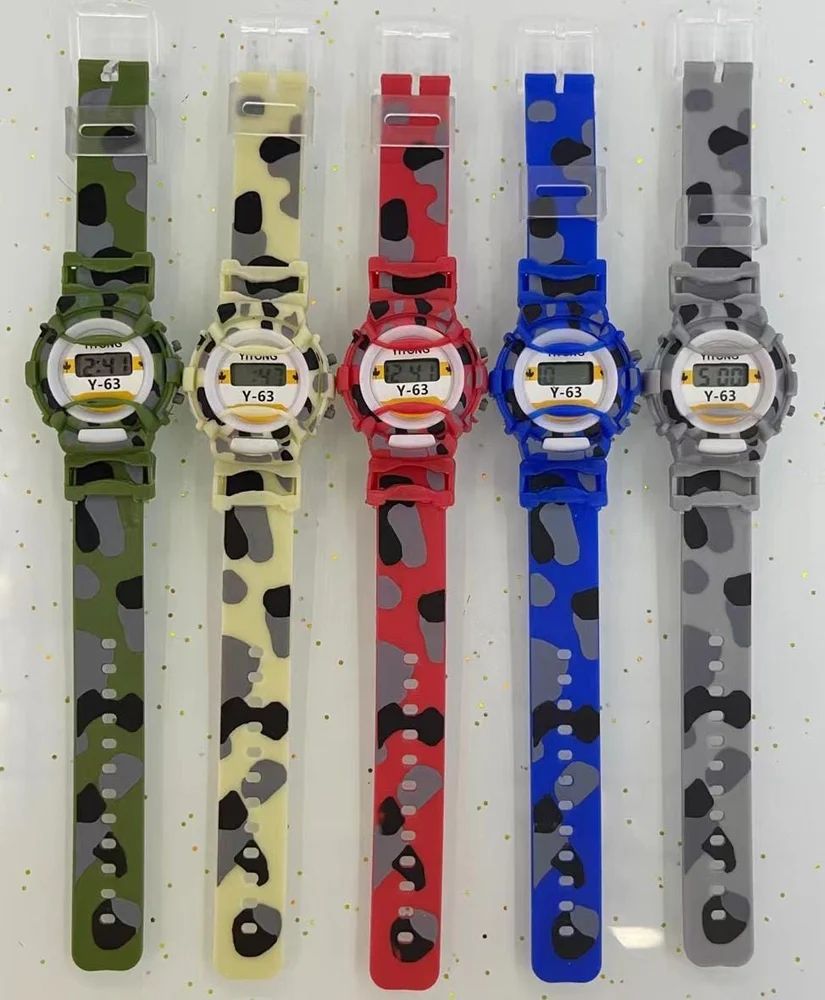 HOT DEAL NO 1 Boy's and Girl's Plastic Buckle Exclusive Plated dial with Strap Digital |Bezel Material: Silicone Round Watch