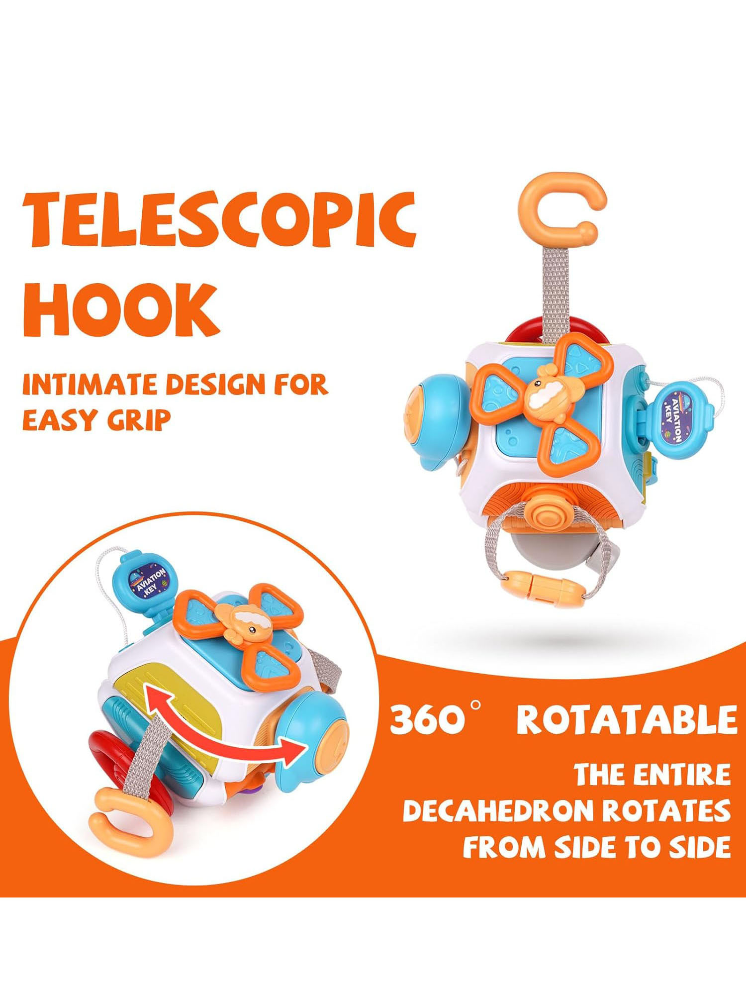 Baby Busy Board Cube Montessori Sensory Toys for Toddler