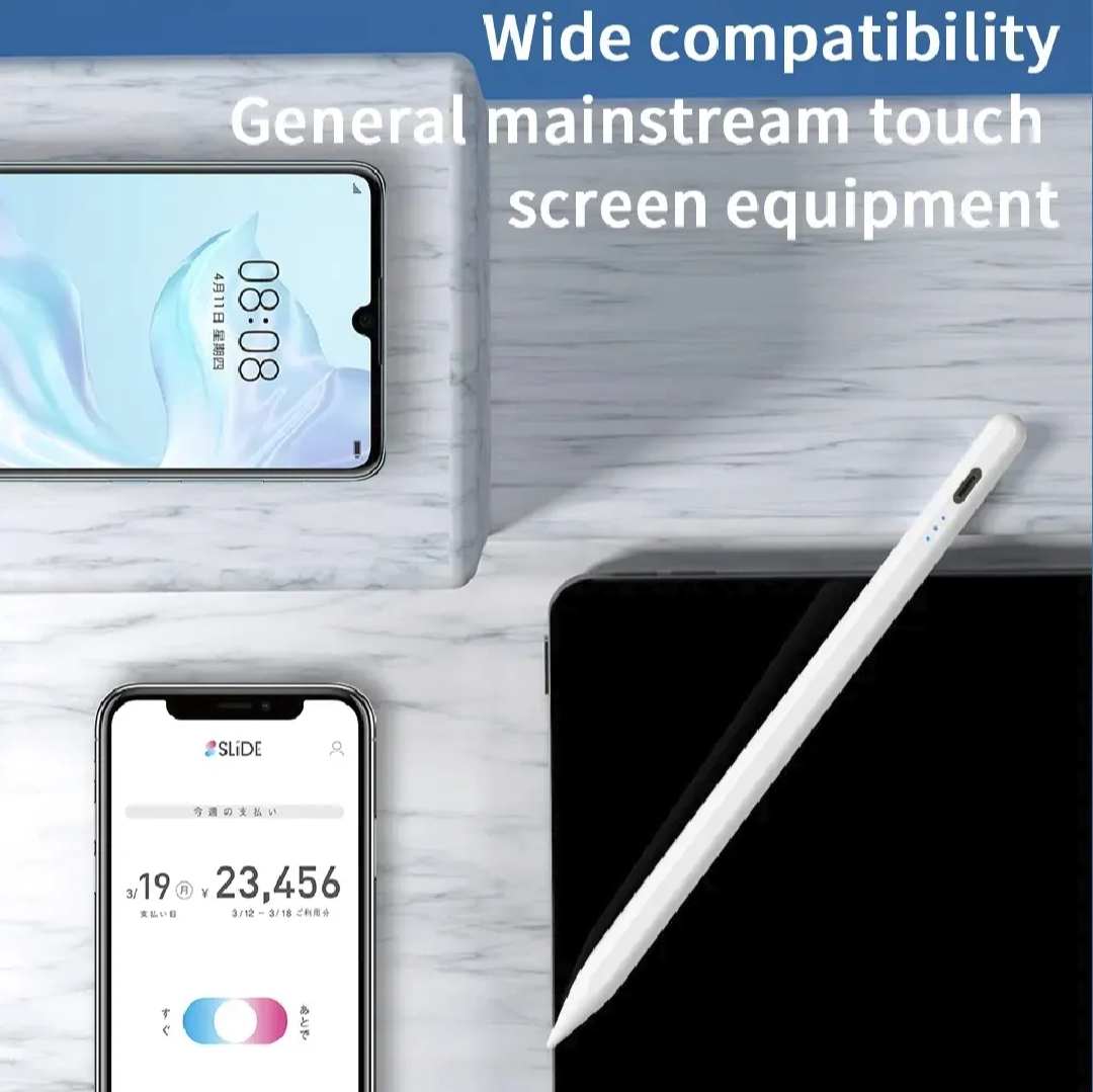 Universal Stylus Pen for All Touch Devices | High Precision Metal Tip Digital Pen for, Android & Windows Tablets | Super Long Battery | Rechargeable | No Palm Rejection