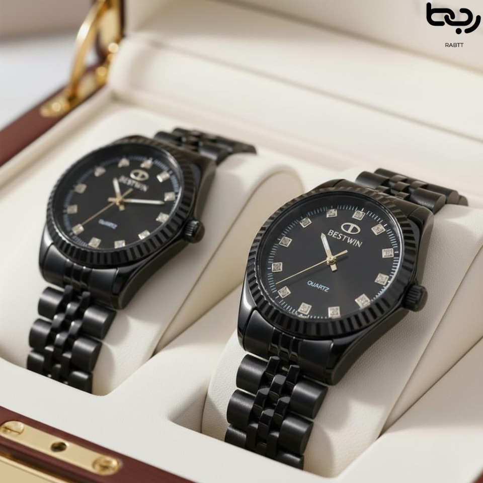 Stainless Steel All Season Classic Romantic Couple Watch for Men and Women – Water Resistant Quartz Timepiece