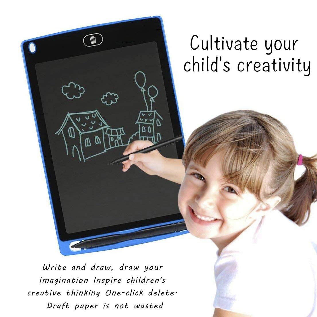 LCD Writing Tablet 8.5 Inch – Multicolor Digital Drawing Pad & Electronic Erasable Writing Board – Educational Learning Toy for Kids – Portable Digital Notepad for Writing, Doodling, Sketching & Drawing – Eco-Friendly Paperless Board