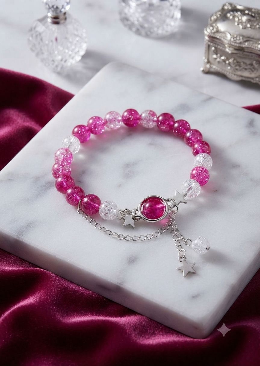 Luxury Handcrafted princess star charms Bracelet,Elegant Minimalist Jewelry for Women & Girls,Aesthetic korean Jewelry,Party Wear Bracelet,Charm Bracelet,Handcrafted adjustable Bracelet for Girls,Galaxy Bracelet,Trending Accessories,Gift for minimalists,