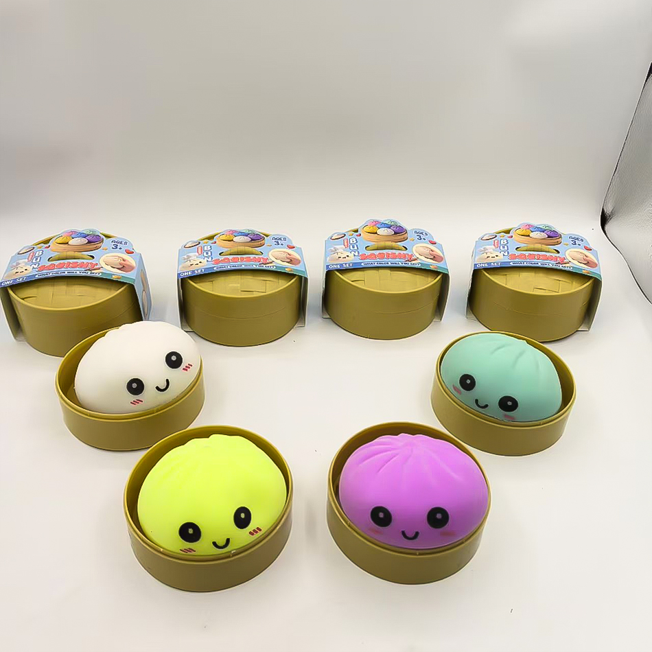 Blind Box Colorful Simulated Dumpling Squishy Relaxing Relieve Anxiety Antistress Enhance Happiness Rebound Squeeze Reliever Toy