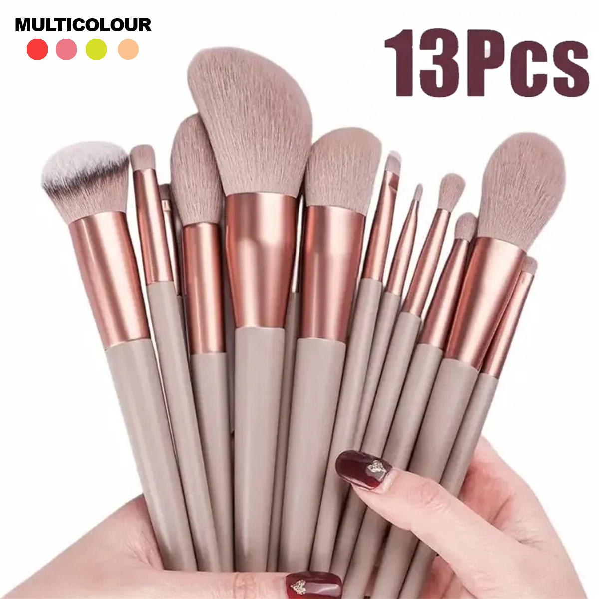 13 Pcs Makeup Brush Set Soft hair Loose Powder Eyeshadow Concealer Contour Eyeliner brush Foundation Beauty Cosmetic tools
