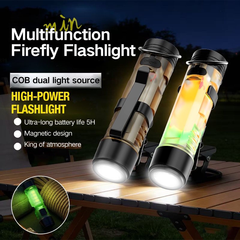 Portable Rechargeable Hat Clip Flashlight Mini LED Pocket Light Long Lasting Outdoor Camping Hiking Ambient Lighting Hands-Free