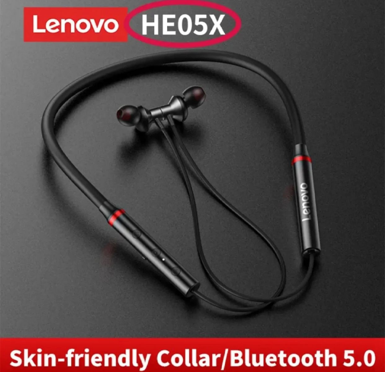 Branded Lenovo Neck Band Wireless Bluetooth Stereo Earphones With Power bank bluetooth ear phone