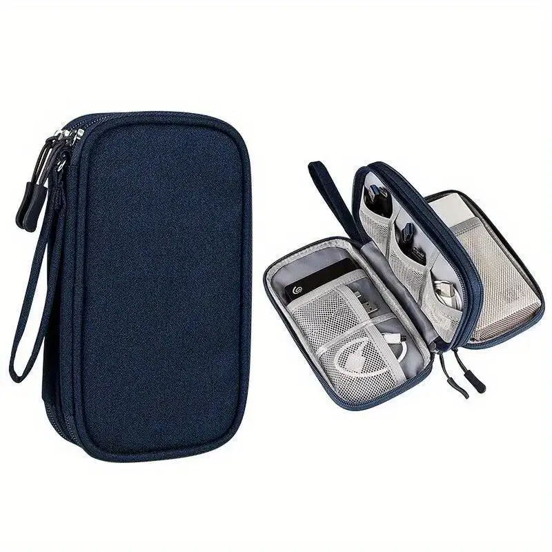 Cable Bag Charging Treasure USB Data Cable Bag, Family Passport Holder, Creative Document Case, Travel Accessories Organizer