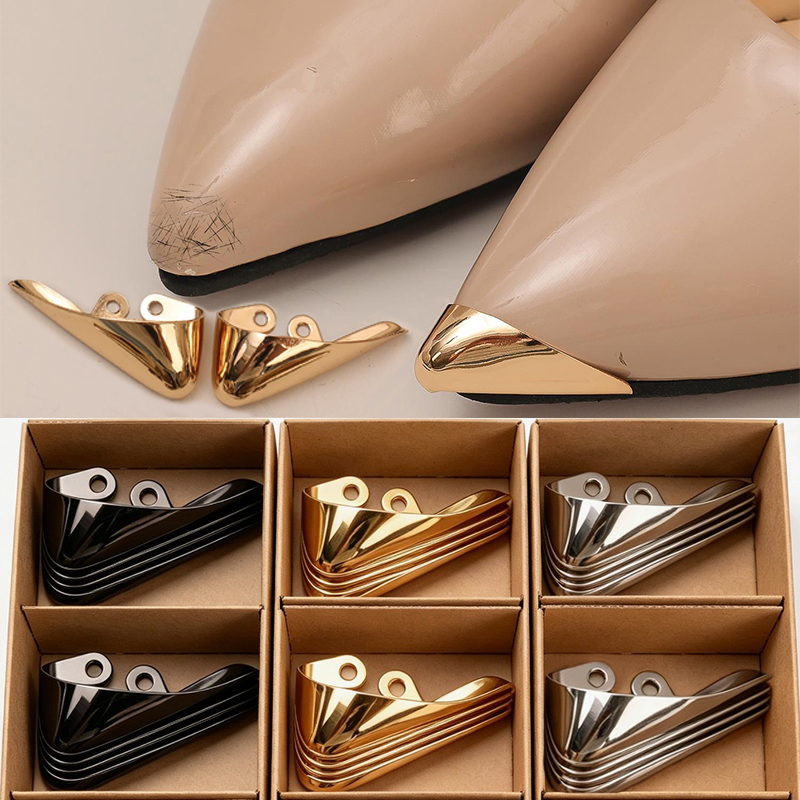 High-heeled Shoes Toe Cap Protection Prevent Wear and Scratches Shoes Compact Size Fashion Gold Silver Black Shoes Accessories
