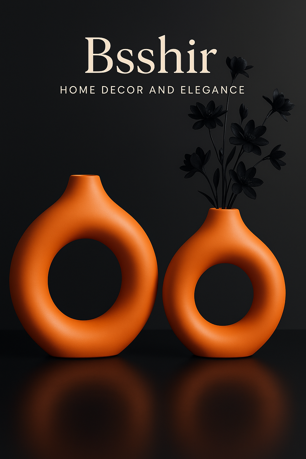 Donut vase 2 piece set for home decoration
