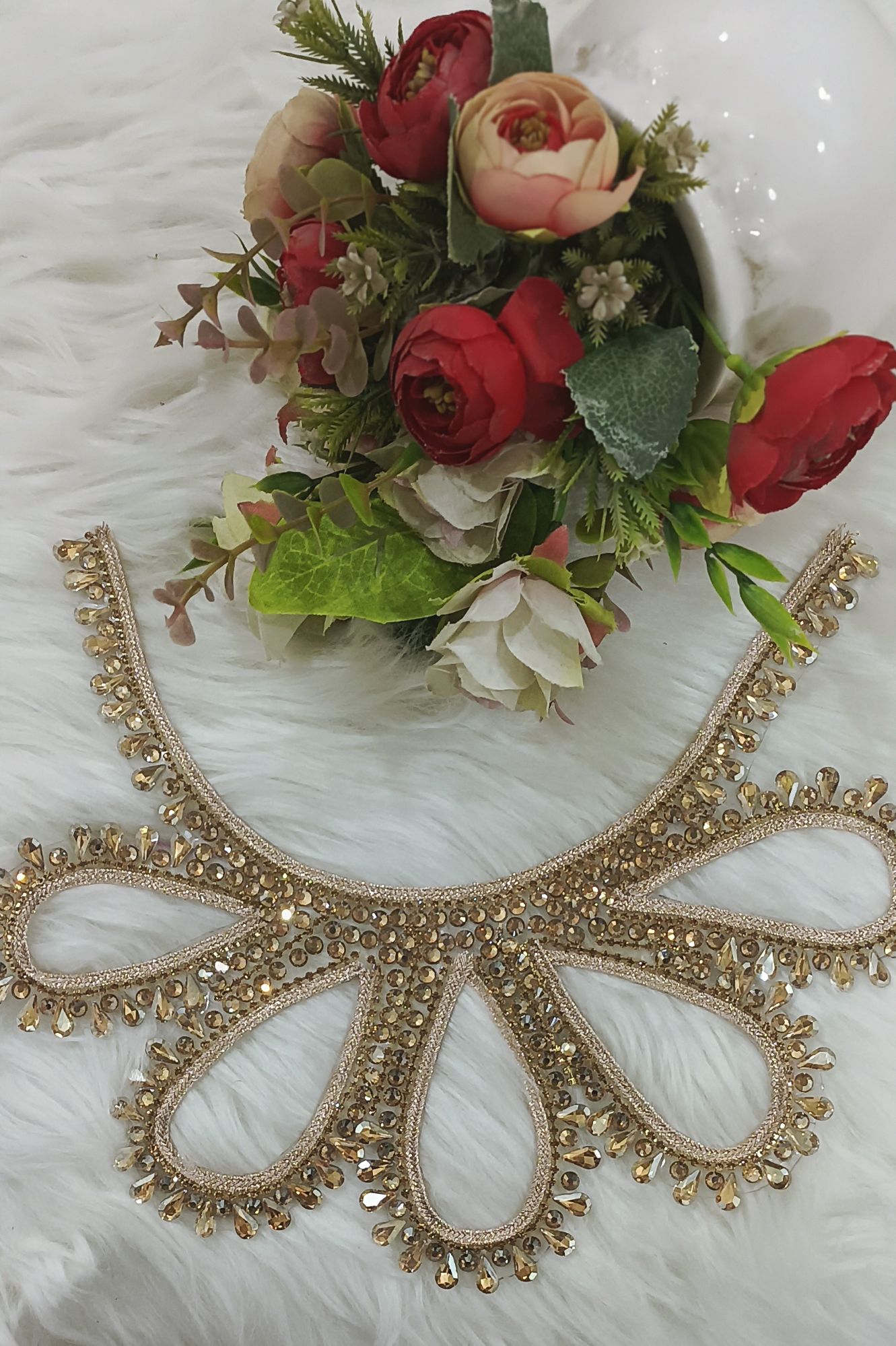 original rhinestone neckline