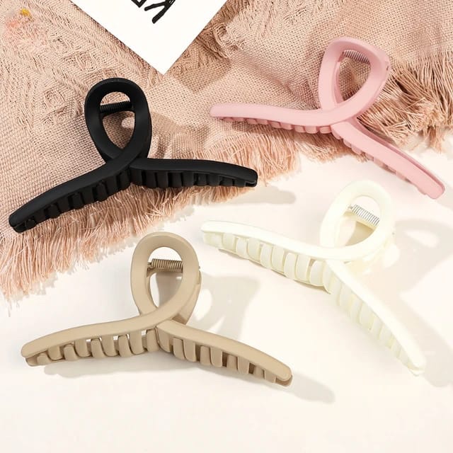 New Elegant Design Cross and bow (butterfly) Shape multicolour Hair Claw Clip (Catchers) For Girls and Women