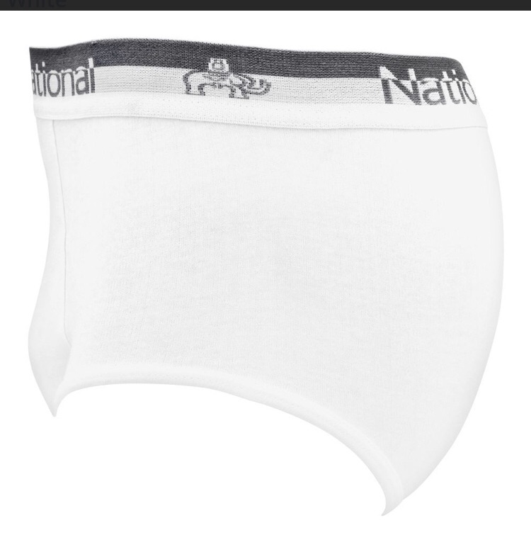 National Popular Gents Underwear Cut Shape model 575 for Summer / Genuine Product / White Colour with breathability for Summer/ Cotton Made