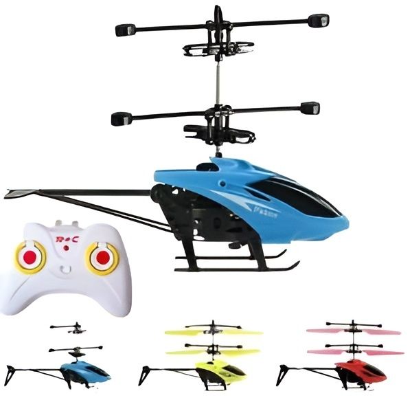 Exceed Green RC Helicopter Plane - Infrared Induction Hand Sensor Drone Toy with Remote Control & LED Light for Kids