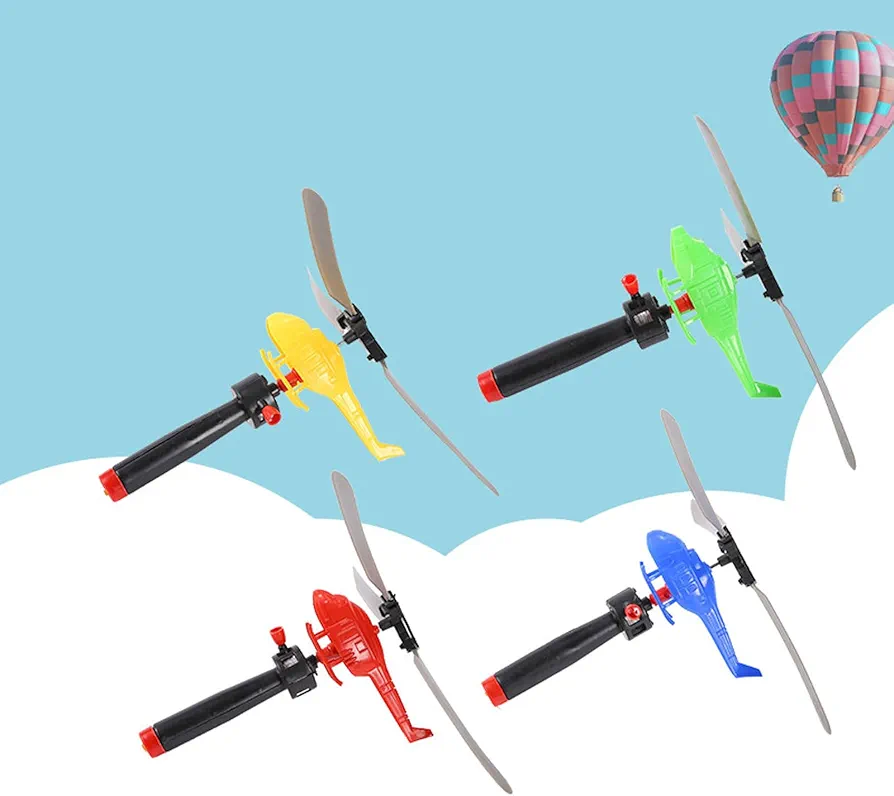 Express Deals Hub:Pull Line Helicopter Toy for Kids Fly Drawstring Small Plane Outdoor Draw Rope Take Off Interactive Educational Toys Gift