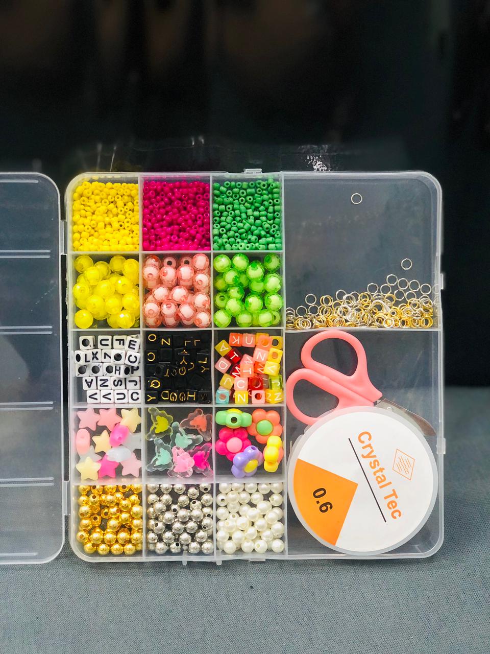 DIY Multi Beads Boxes/Bead Box with Elastic Thread tag